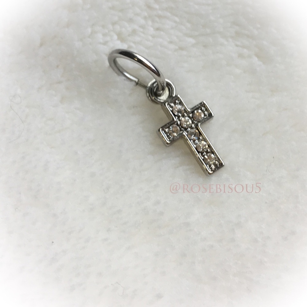 [Faux] Belly Piercing Rhinestone Cross - Picture 6 of 6